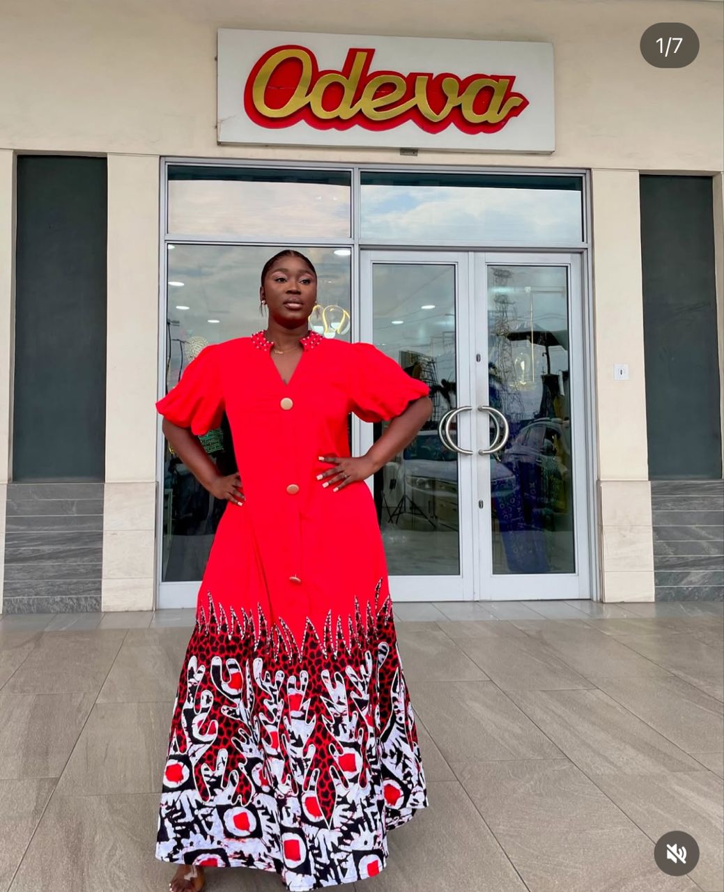 Silk kaftan gown with ankara Emb